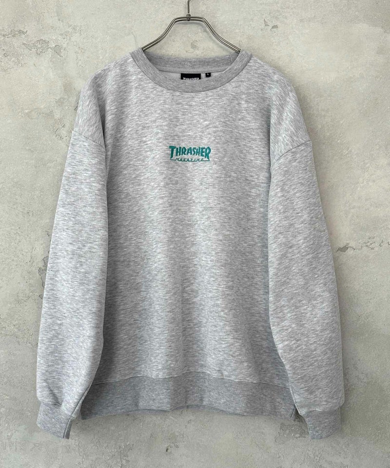 THRASHER  裏起毛バックプリント刺繍クルーネック メンズ商品画像-2
