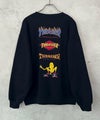 THRASHER 裏起毛バックプリント刺繍クルーネック メンズ商品サムネイル-3