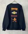 THRASHER 裏起毛バックプリント刺繍クルーネック メンズ商品サムネイル-7