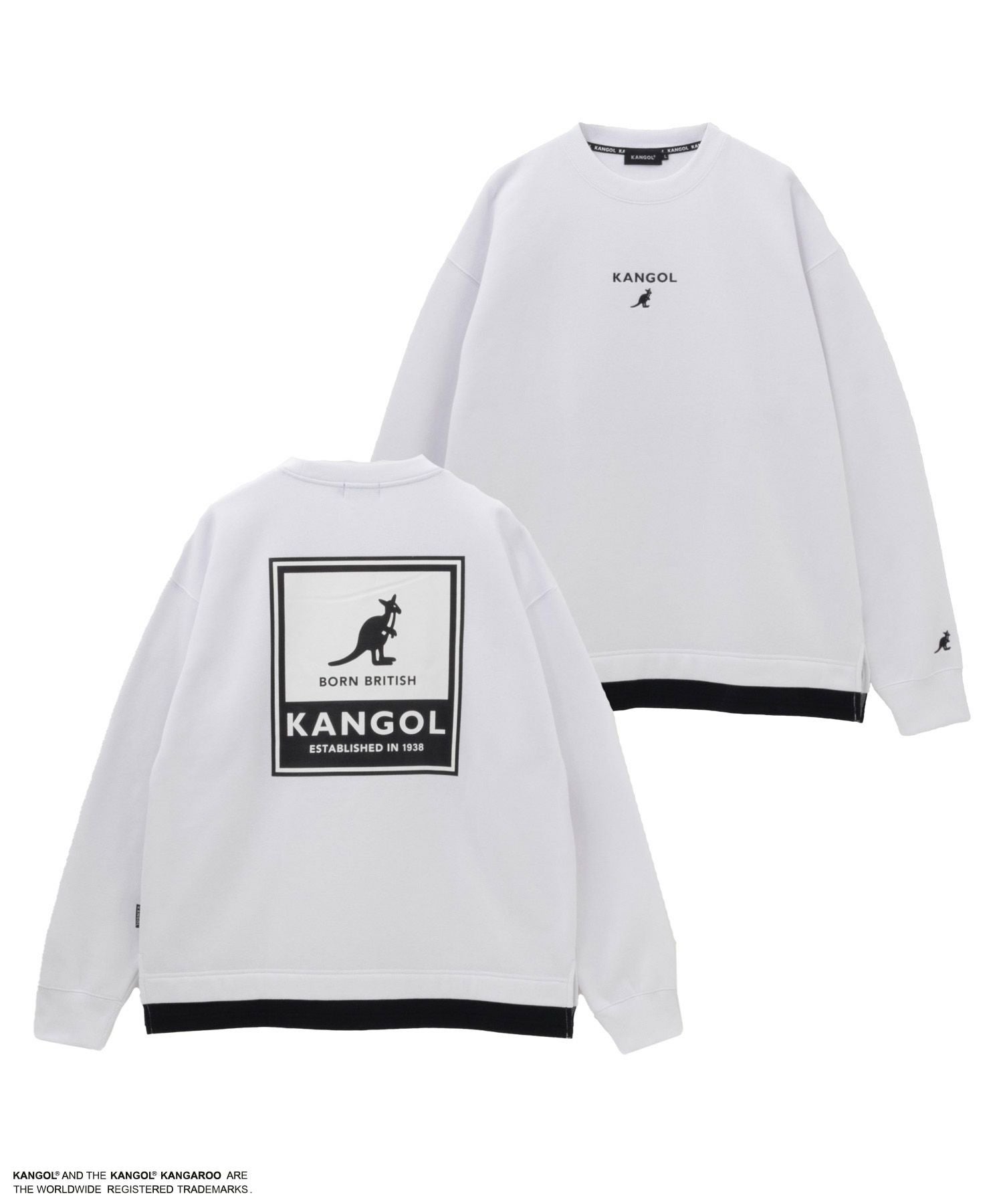 KANGOL 裏起毛BOXロゴトレーナー メンズ