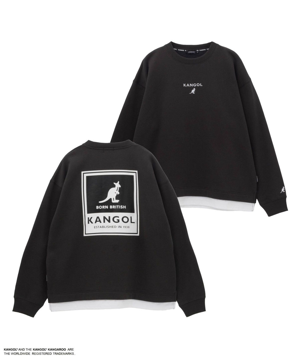 KANGOL 裏起毛BOXロゴトレーナー メンズ