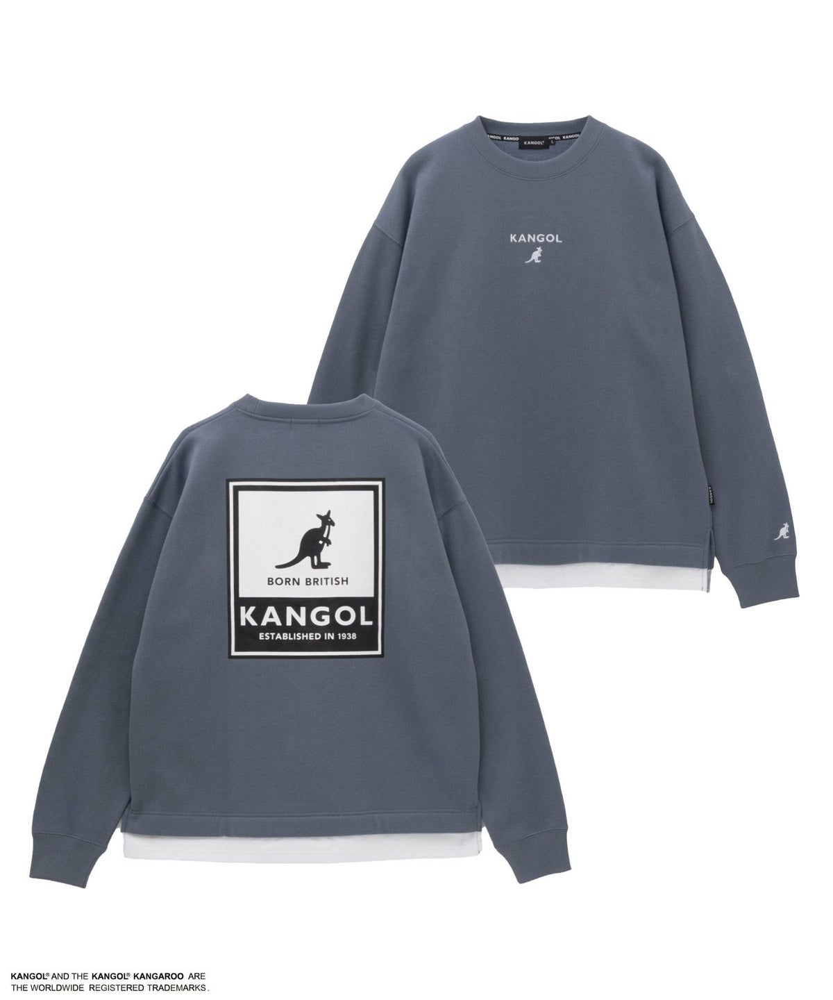 KANGOL 裏起毛BOXロゴトレーナー メンズ