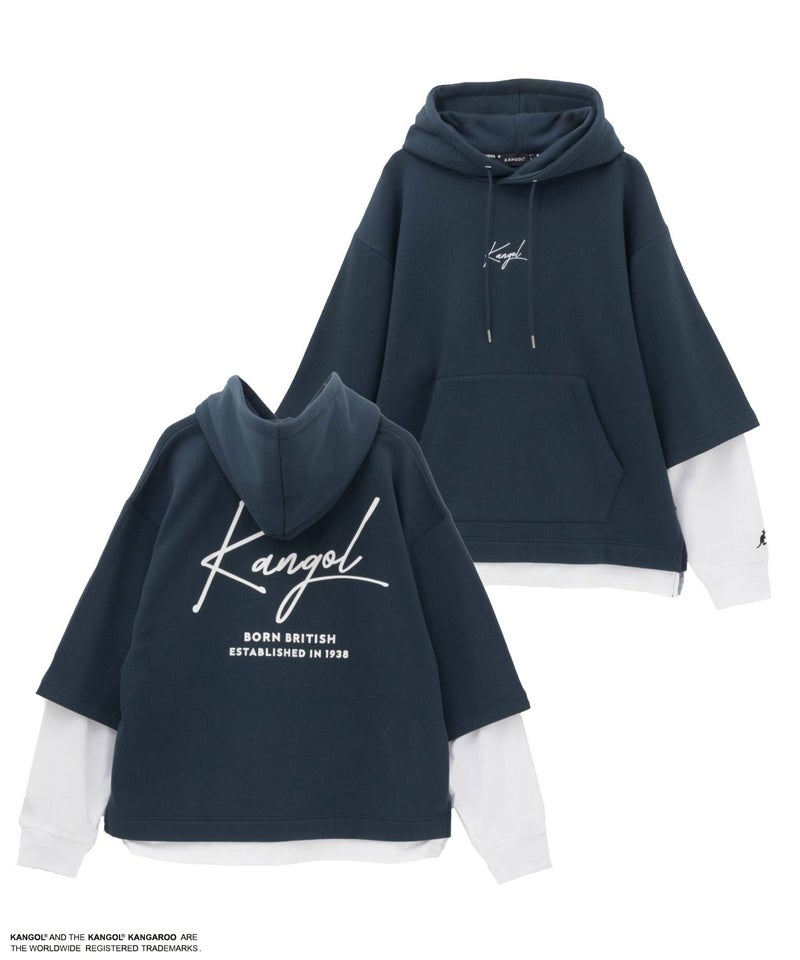 KANGOL 裏起毛フェイクレイヤードパーカー メンズ商品画像-3