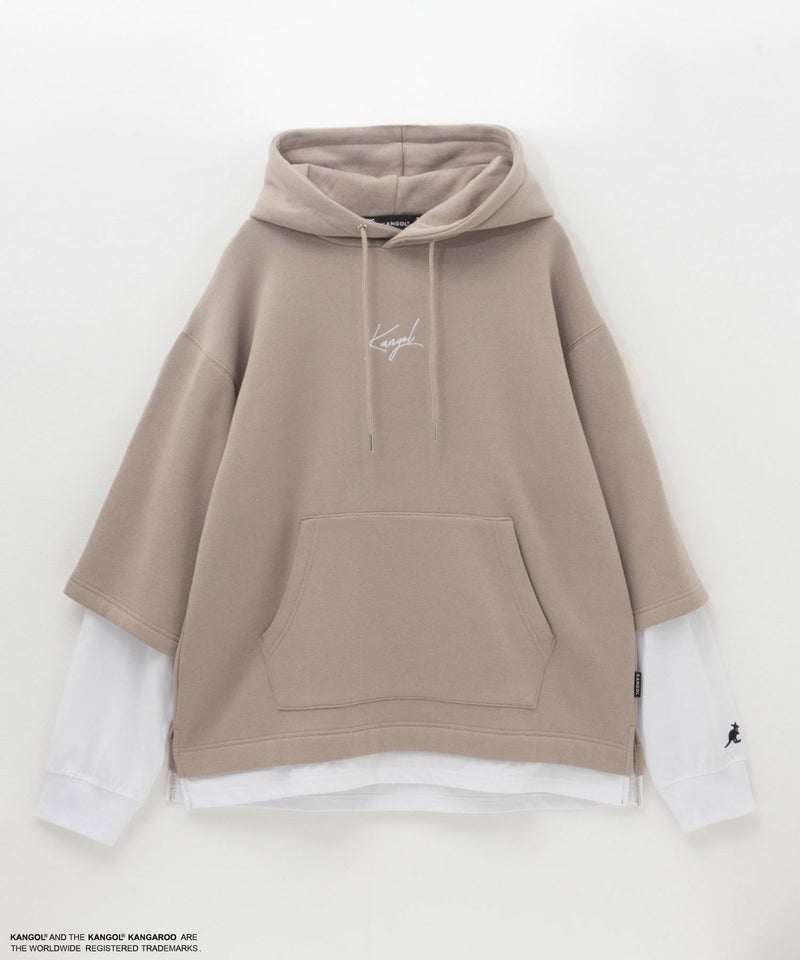 KANGOL  裏起毛フェイクレイヤードパーカー メンズ商品画像-4