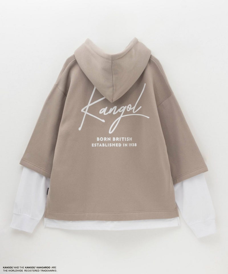 KANGOL 裏起毛フェイクレイヤードパーカー メンズ商品画像-5