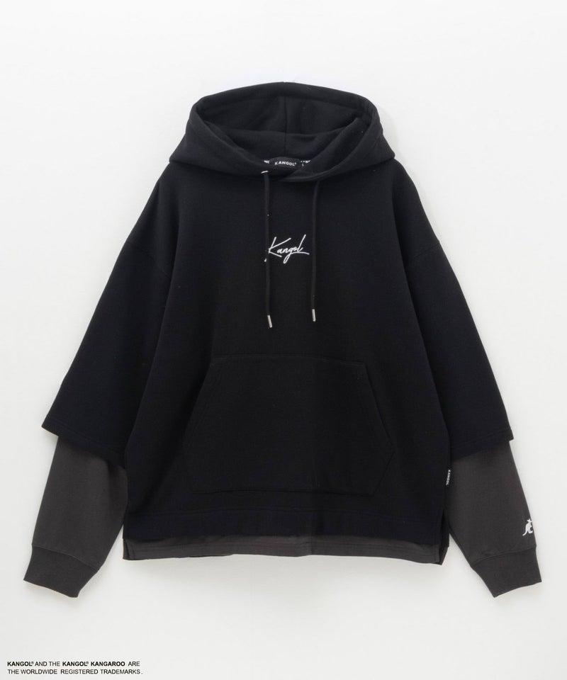 KANGOL 裏起毛フェイクレイヤードパーカー メンズ商品画像-6