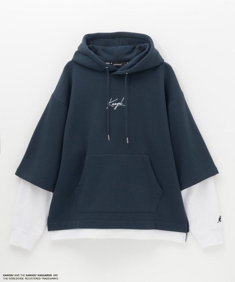 KANGOL 裏起毛フェイクレイヤードパーカー メンズ商品画像-8