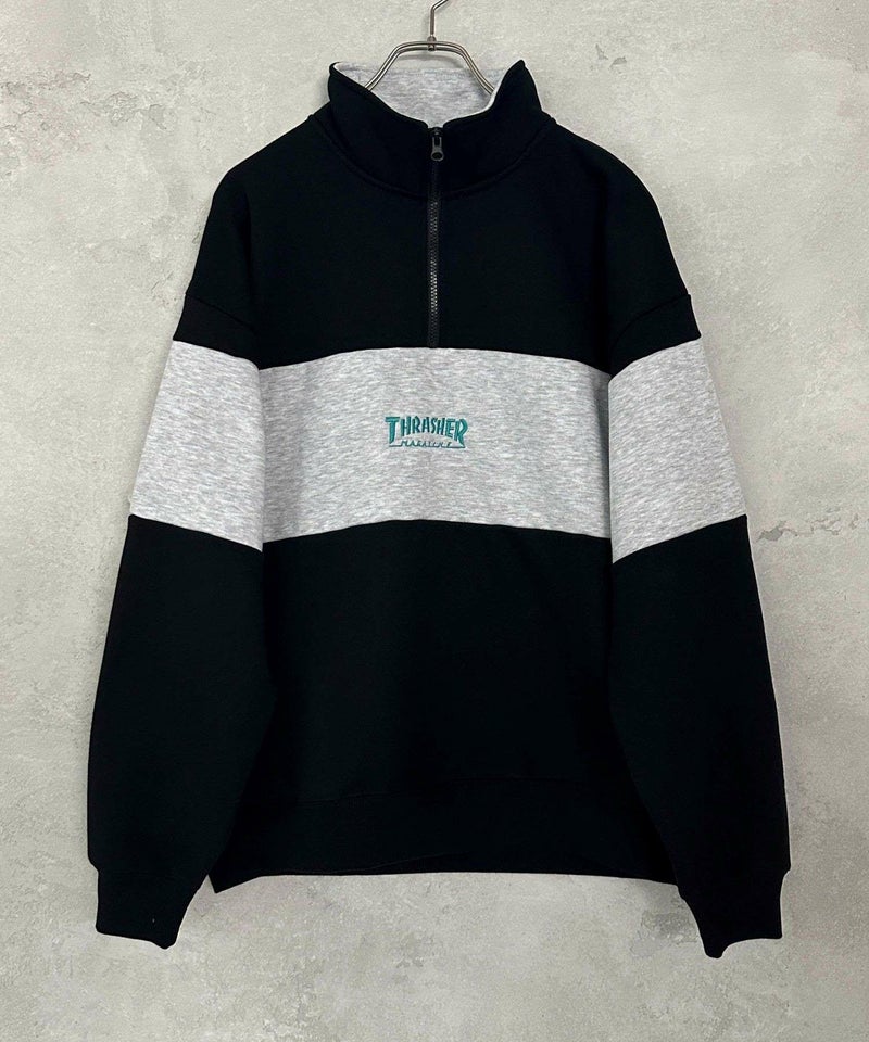 [期間限定価格]THRASHER  裏起毛切替ハーフジップ メンズ商品画像-3