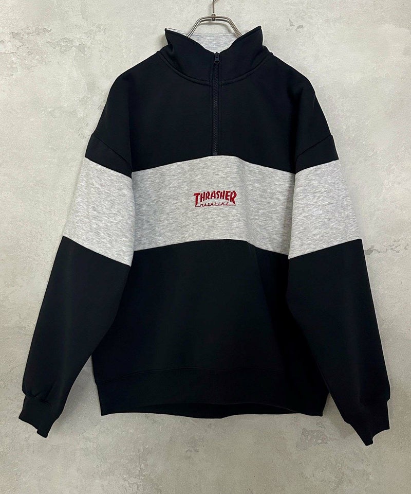 [期間限定価格]THRASHER  裏起毛切替ハーフジップ メンズ商品画像-7