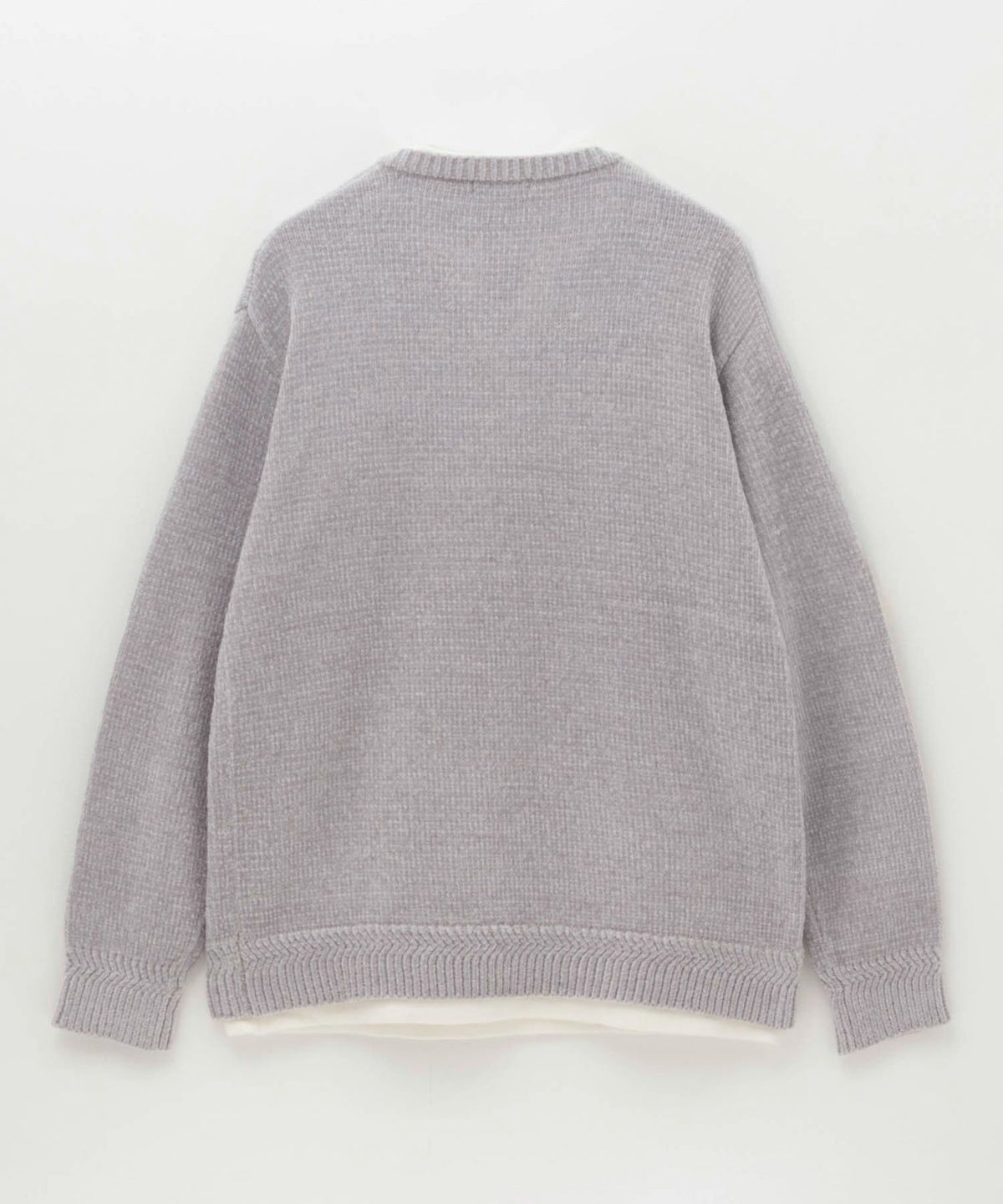 NAVY キーネックレイヤードTシャツ メンズ