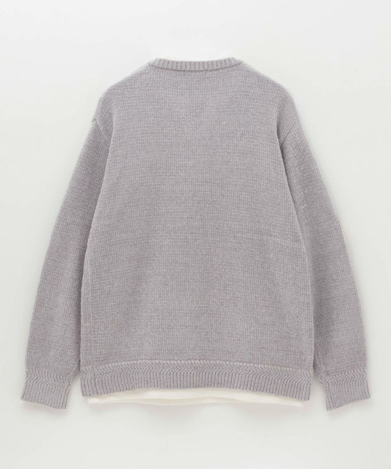 NAVY キーネックレイヤードTシャツ メンズ商品画像-7