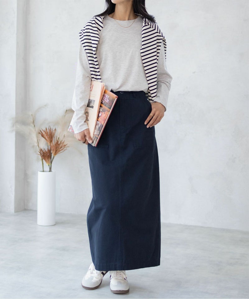 nAvy ベーシック裾ラウンド長袖Tシャツ レディース メール便 対応商品商品画像-4