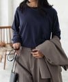 nAvy ベーシック裾ラウンド長袖Tシャツ レディース メール便 対応商品商品サムネイル-9