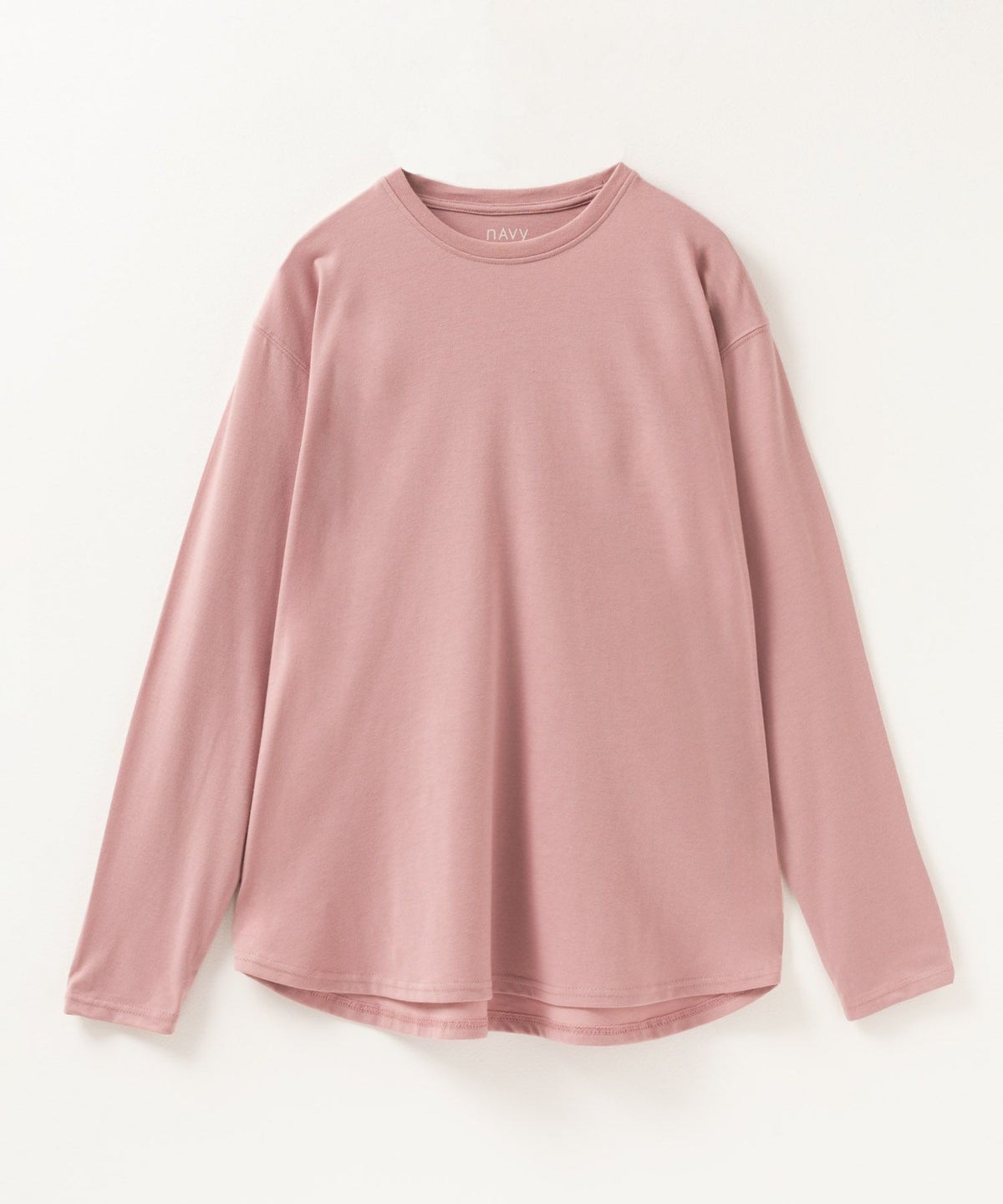 NAVY ベーシック裾ラウンド長袖Tシャツ レディース ネコポス 対応商品