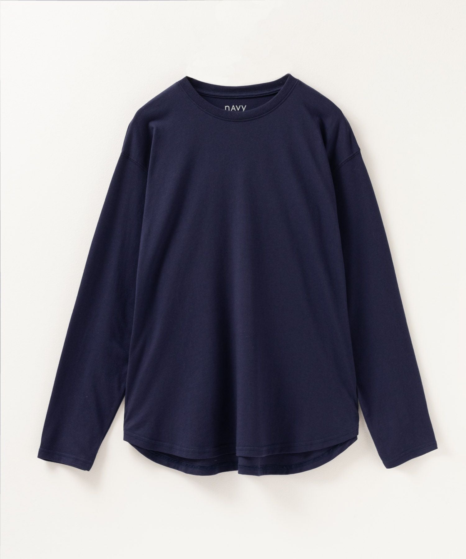 nAvy ベーシック裾ラウンド長袖Tシャツ レディース