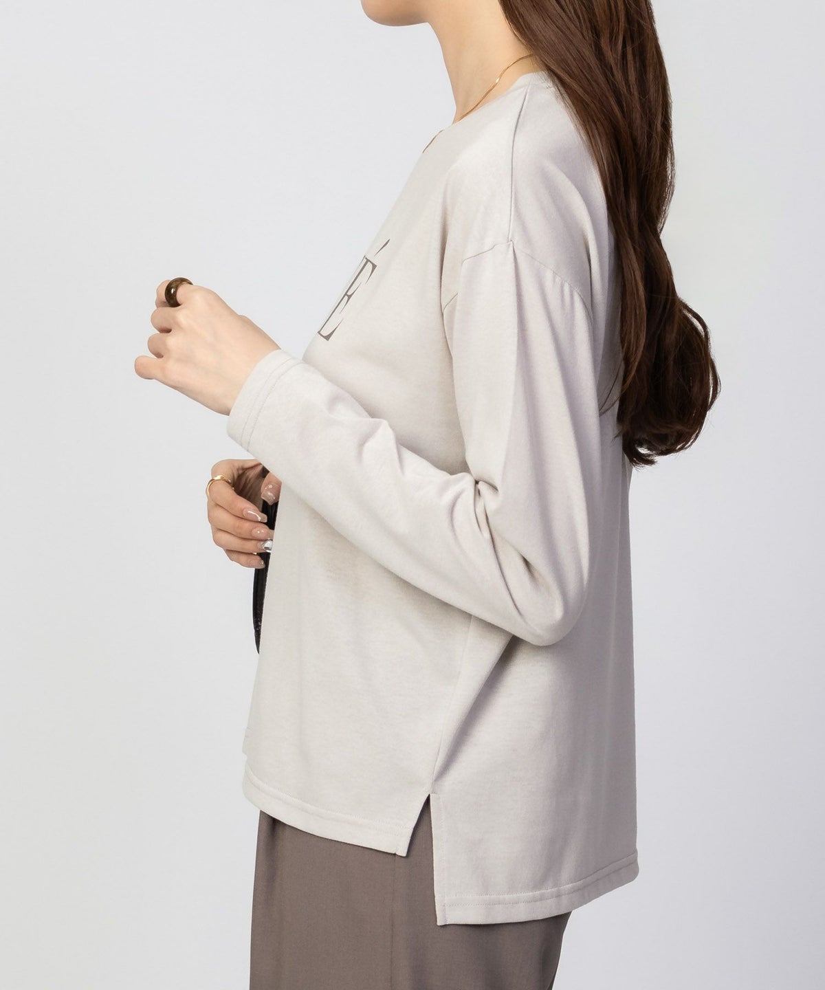 NAVY ロゴプリントロンT レディース ネコポス 対応商品