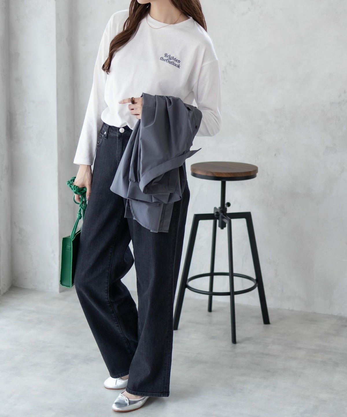 NAVY バックプリントロンT レディース ネコポス 対応商品