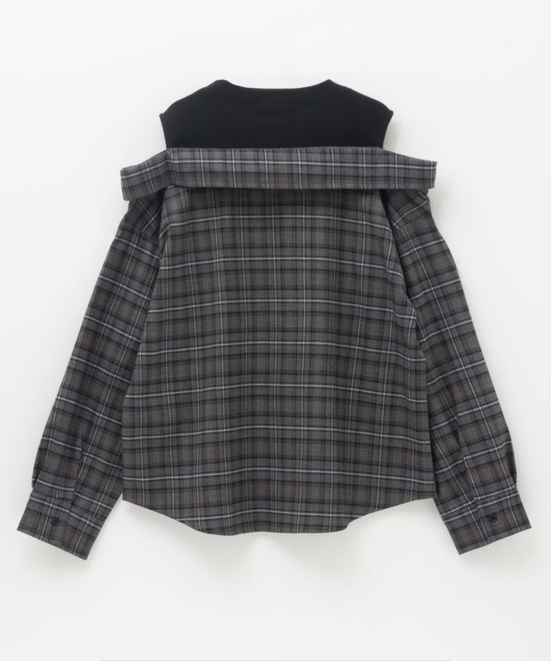 RICH MIX デニムフェイクデザインシャツ キッズ商品画像-4