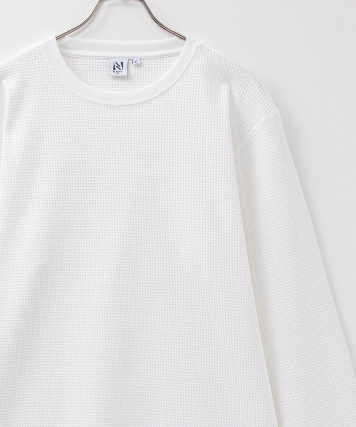 NAVY FIT ストレッチワッフル長袖Tシャツ メンズ
