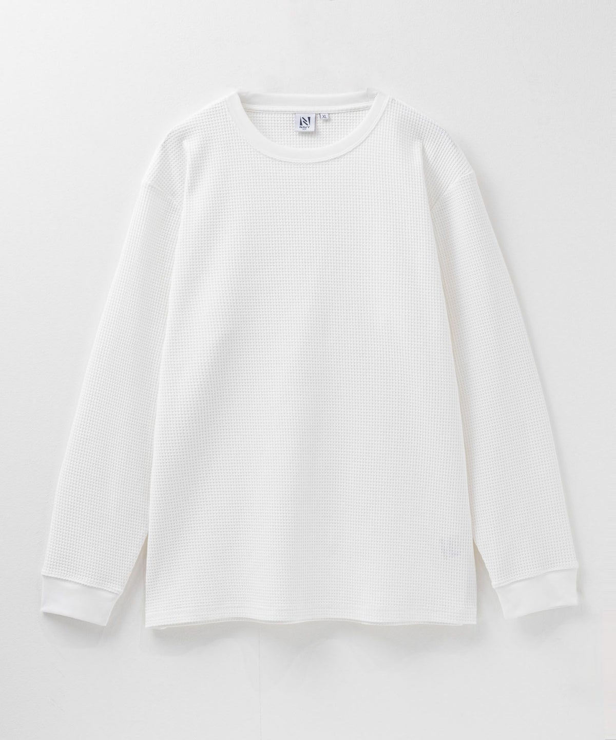 NAVY FIT ストレッチワッフル長袖Tシャツ メンズ