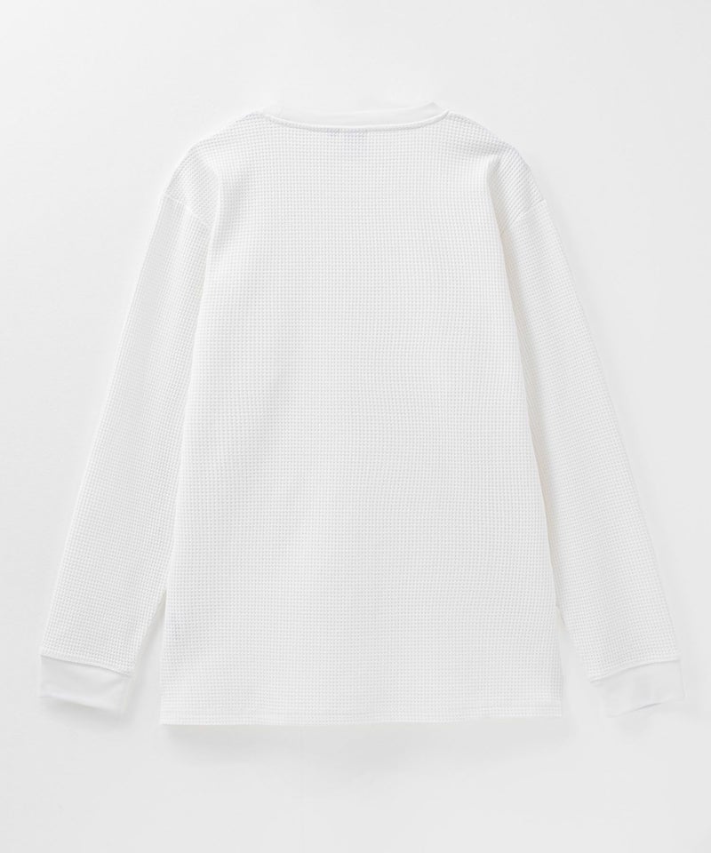 NAVY FIT  ストレッチワッフル長袖Tシャツ メンズ商品画像-4