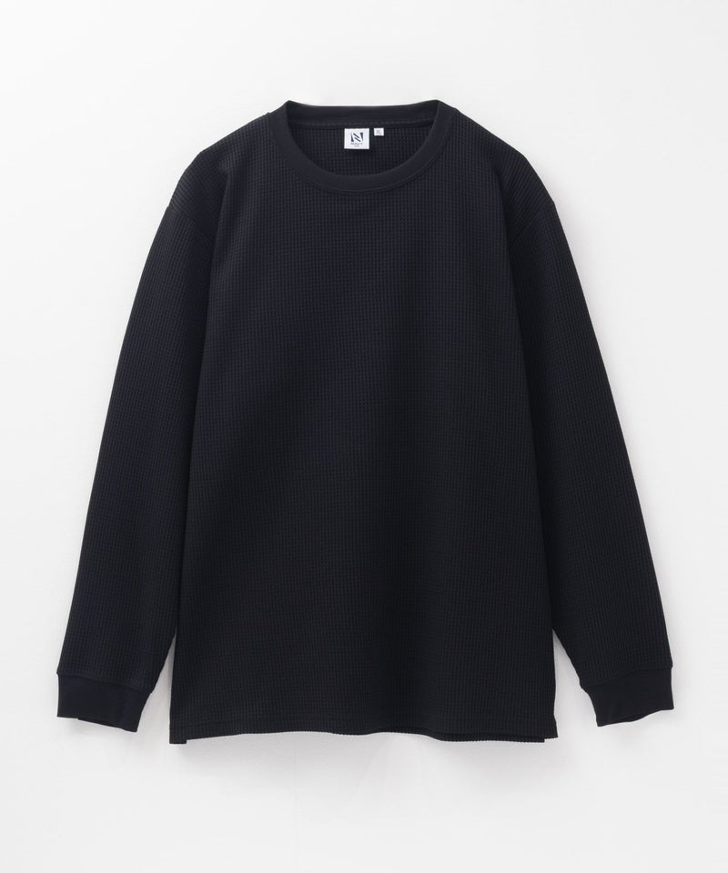 NAVY FIT  ストレッチワッフル長袖Tシャツ メンズ商品画像-5