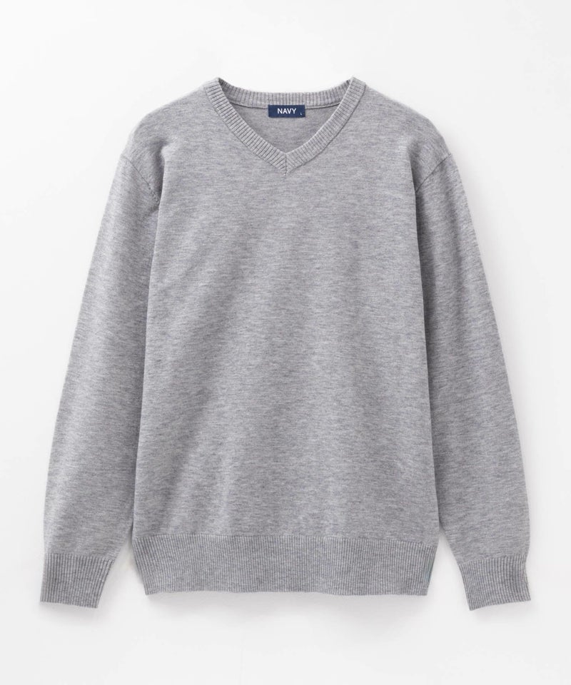 NAVY  素肌ニット Vネック メンズ商品画像-5