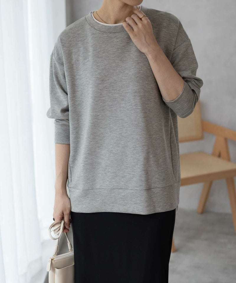 [期間限定価格]URBAN COLLECTION  ポンチ素材 バックスリットプルオーバー レディース メール便 対応商品商品画像-4