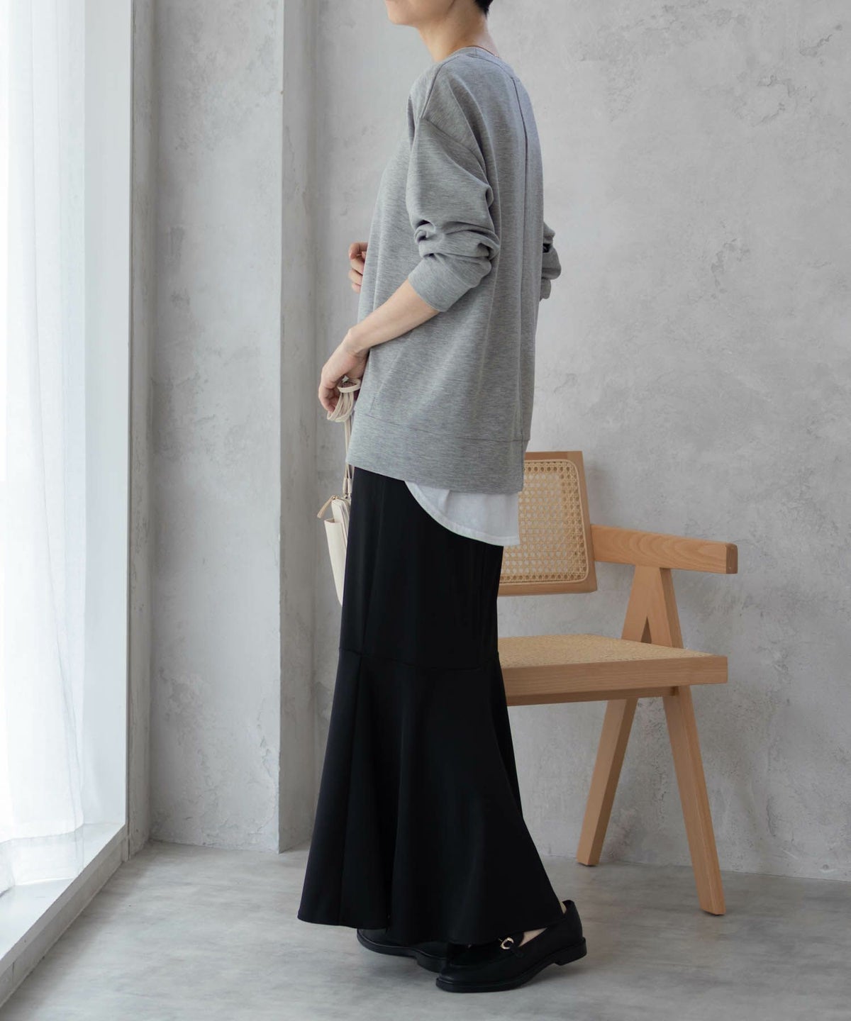 URBAN COLLECTION ポンチ素材 バックスリットプルオーバー レディース ネコポス 対応商品