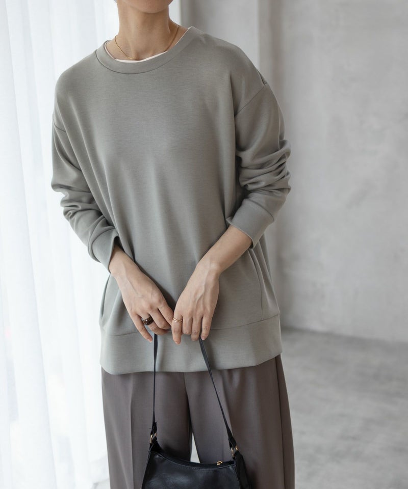 URBAN COLLECTION ポンチ素材 バックスリットプルオーバー レディース メール便 対応商品商品画像-7