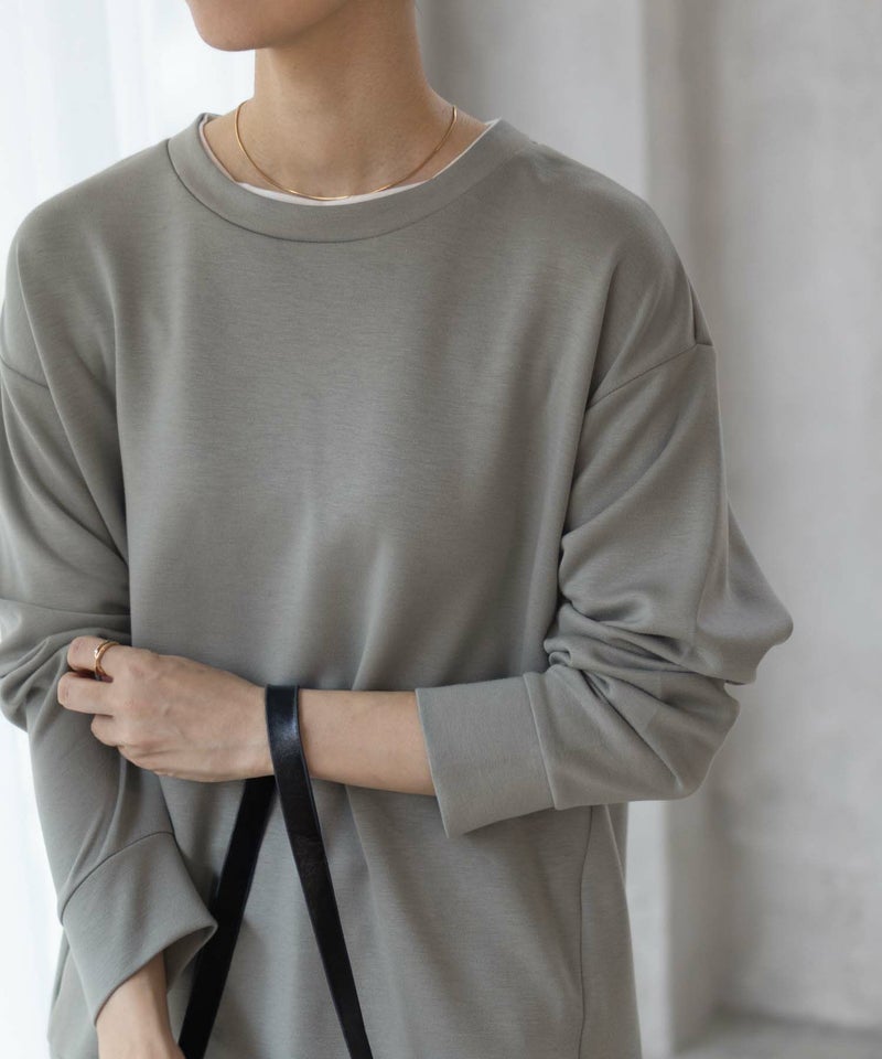 [期間限定価格]URBAN COLLECTION  ポンチ素材 バックスリットプルオーバー レディース メール便 対応商品商品画像-8