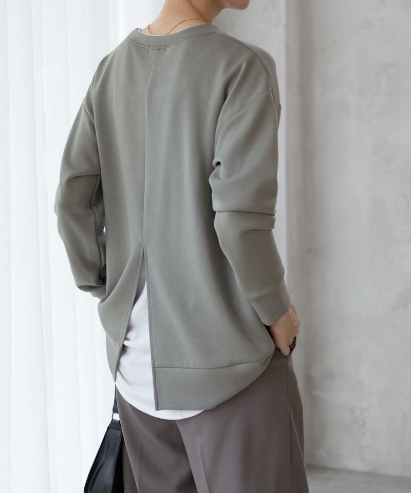 [期間限定価格]URBAN COLLECTION  ポンチ素材 バックスリットプルオーバー レディース メール便 対応商品商品画像-9