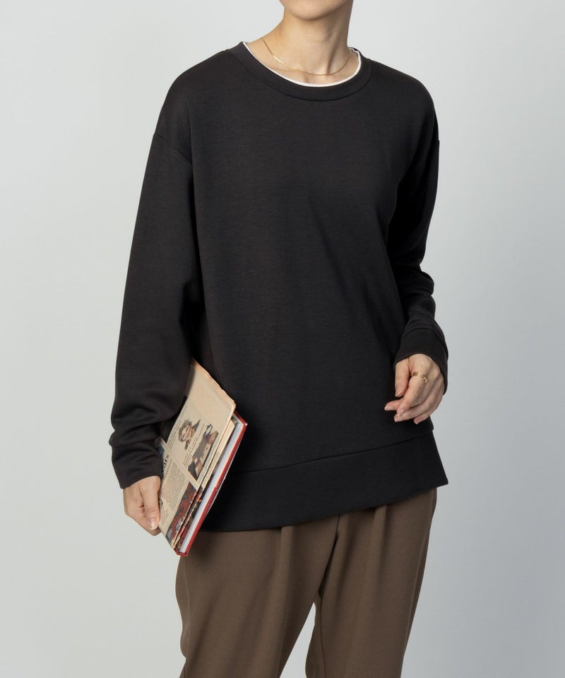 [期間限定価格]URBAN COLLECTION  ポンチ素材 バックスリットプルオーバー レディース メール便 対応商品商品画像-10