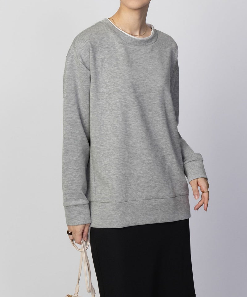 [期間限定価格]URBAN COLLECTION  ポンチ素材 バックスリットプルオーバー レディース メール便 対応商品商品画像-11