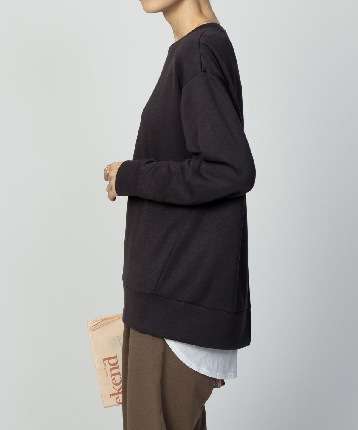 URBAN COLLECTION ポンチ素材 バックスリットプルオーバー レディース ネコポス 対応商品