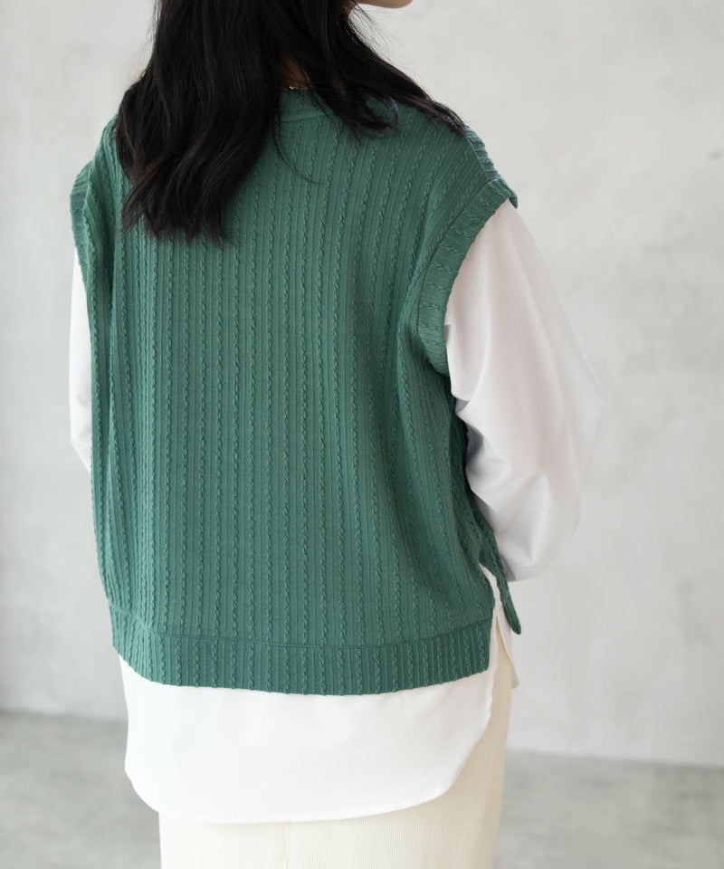 nAvy 時短 フェイクレイヤードプルオーバー レディース商品画像-9