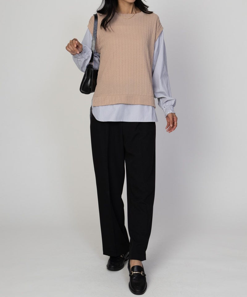 nAvy 時短 フェイクレイヤードプルオーバー レディース商品画像-21