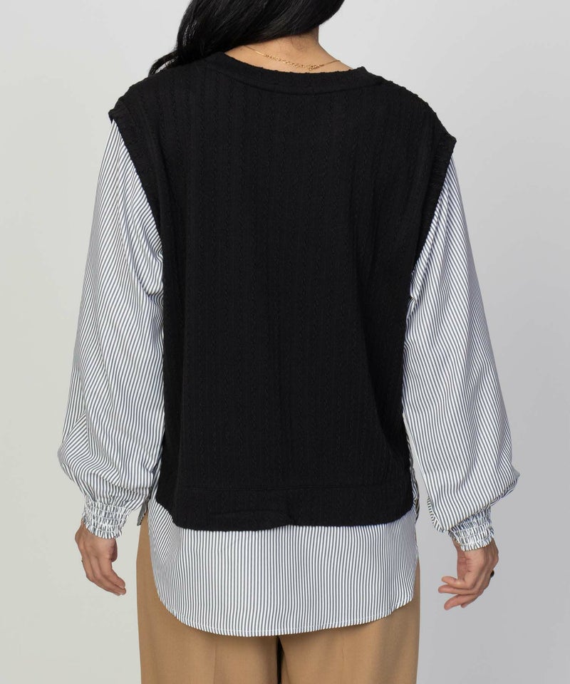 nAvy 時短 フェイクレイヤードプルオーバー レディース商品画像-23