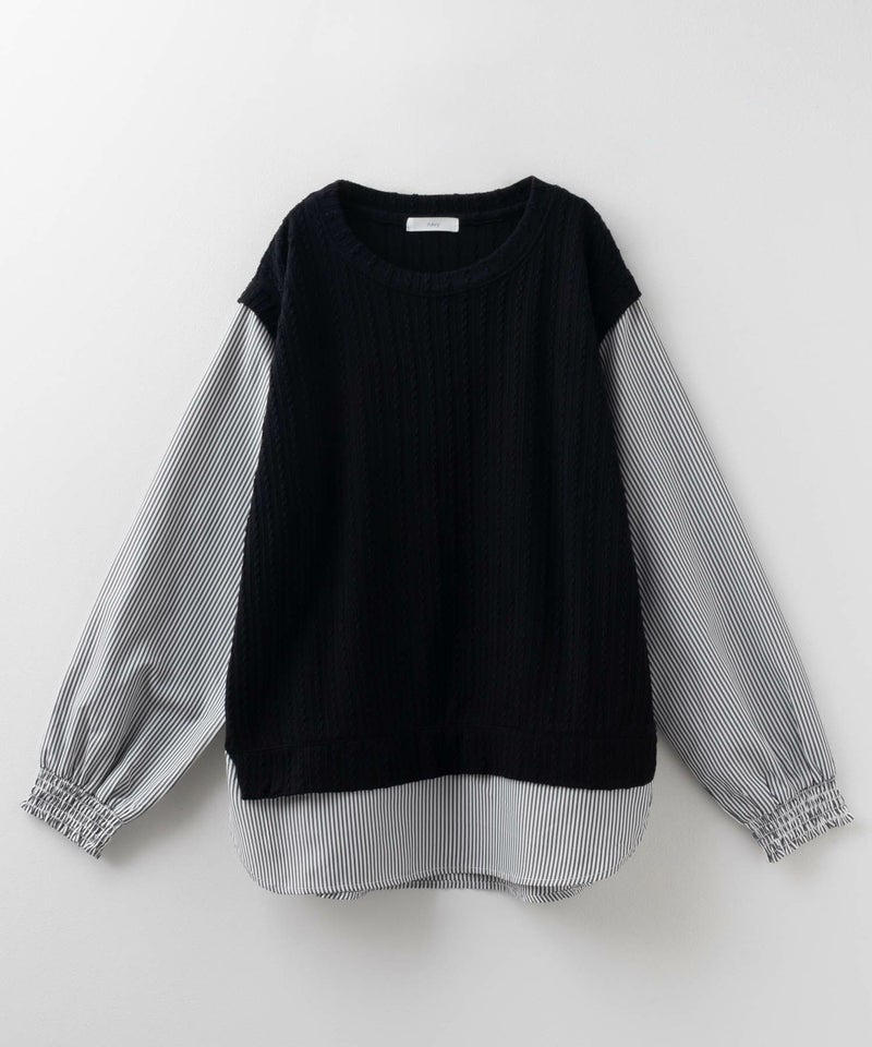 nAvy 時短 フェイクレイヤードプルオーバー レディース商品画像-24