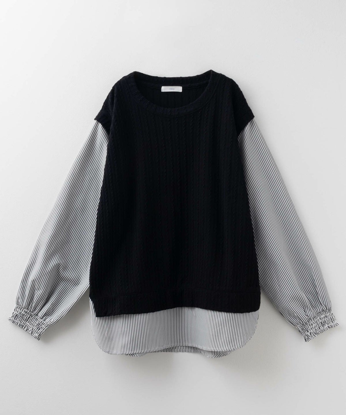 NAVY 時短 フェイクレイヤードプルオーバー レディース