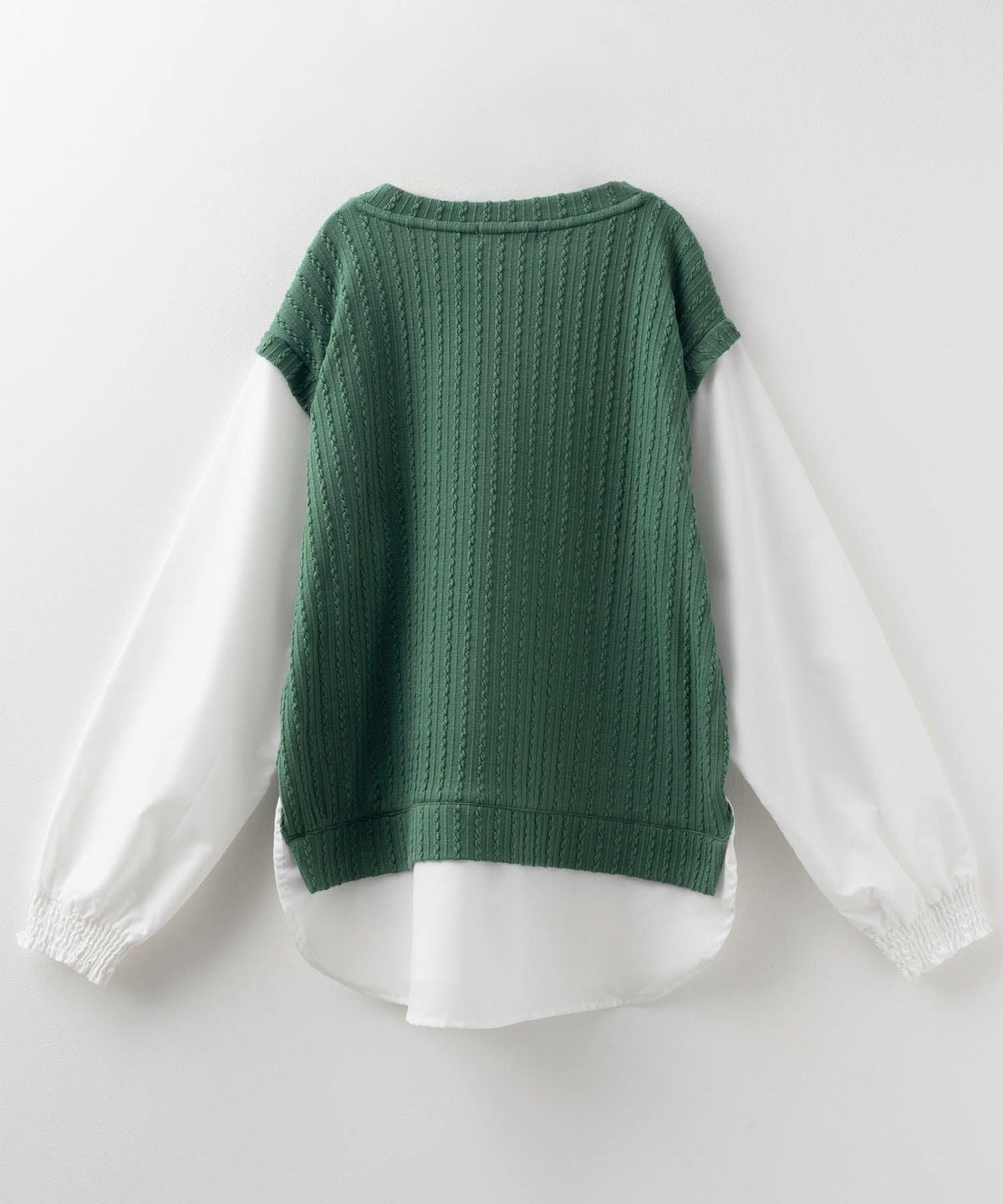 NAVY 時短 フェイクレイヤードプルオーバー レディース