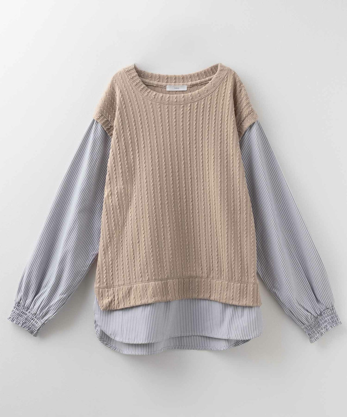 NAVY 時短 フェイクレイヤードプルオーバー レディース