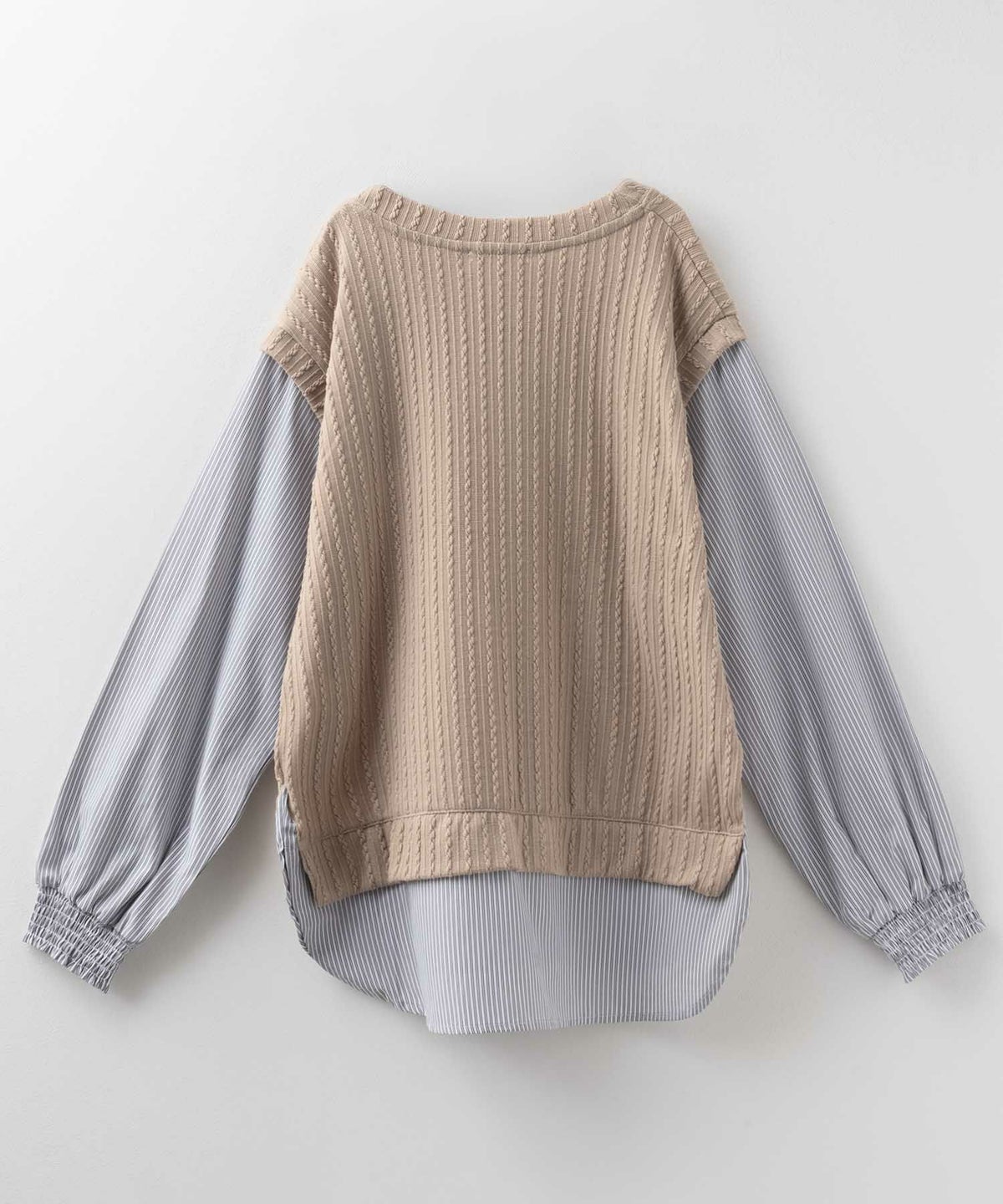 NAVY 時短 フェイクレイヤードプルオーバー レディース