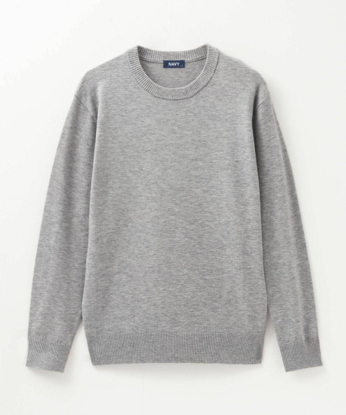 NAVY 素肌ニット クルーネック メンズ