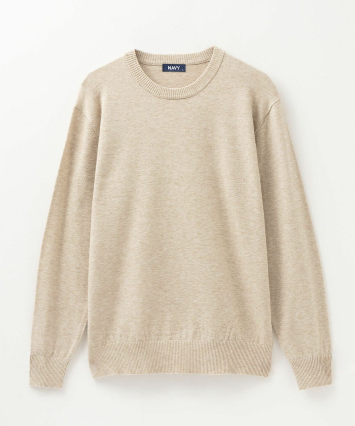 NAVY 素肌ニット クルーネック メンズ