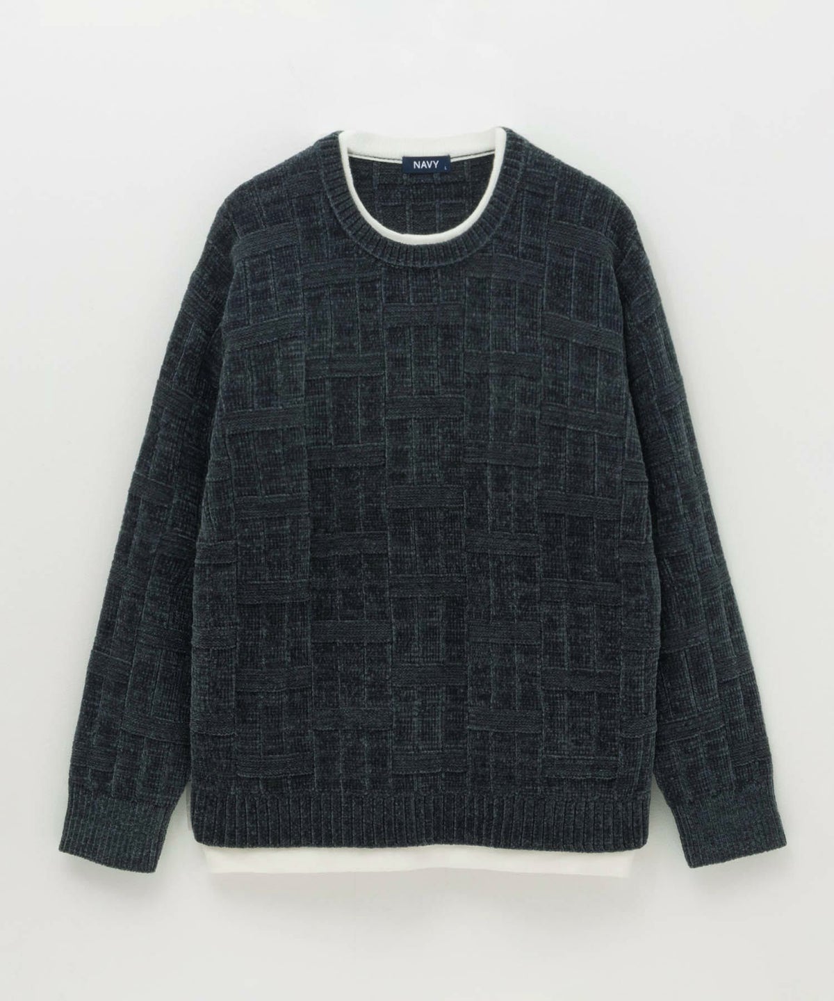 NAVY リンクスモールフェイクTシャツ メンズ