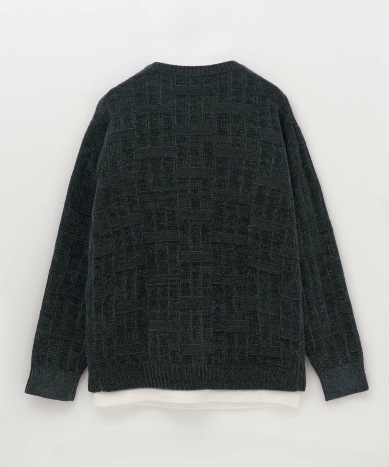 NAVY リンクスモールフェイクレイヤードニット メンズ商品画像-9