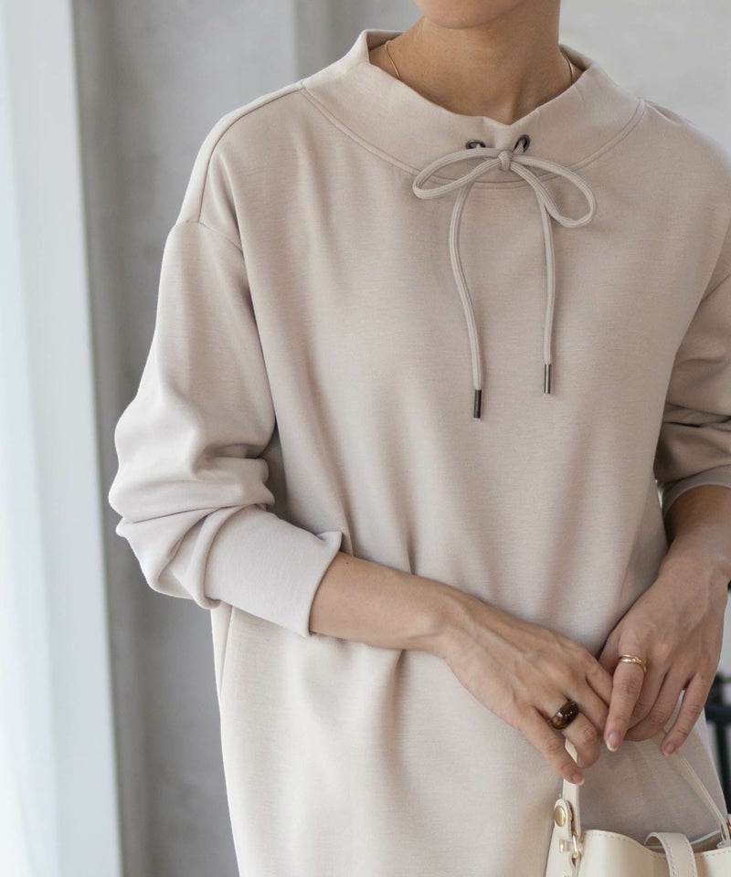 [期間限定価格]URBAN COLLECTION  ポンチ素材 裾レイヤードプルオーバー レディース商品画像-1