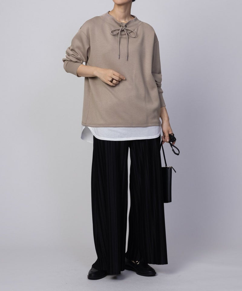 [期間限定価格]URBAN COLLECTION  ポンチ素材 裾レイヤードプルオーバー レディース商品画像-15