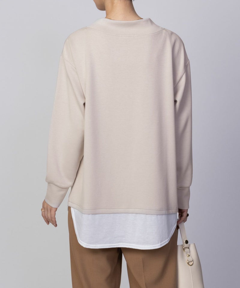 [期間限定価格]URBAN COLLECTION  ポンチ素材 裾レイヤードプルオーバー レディース商品画像-17